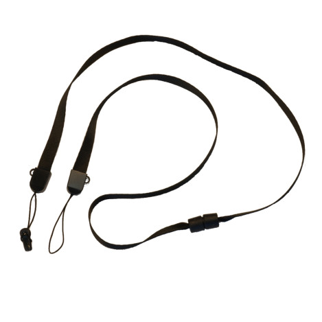 Carrying strap with ripcord for wearable lone worker alarms