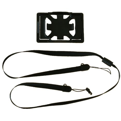 ID badge holder with carrying strap and ripcord, Embody